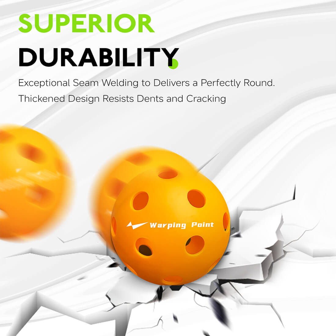 Indoor Practice Pickleballs - Orange